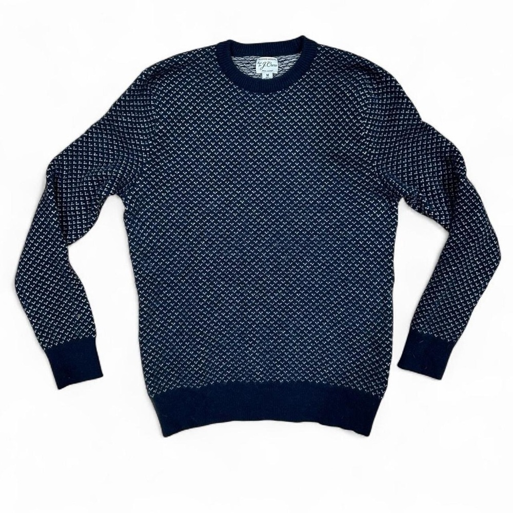 Merino Wool Navy Blue J. Crew knit sweater Size Medium